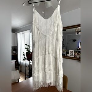 New Cupshe white flapper-style dress